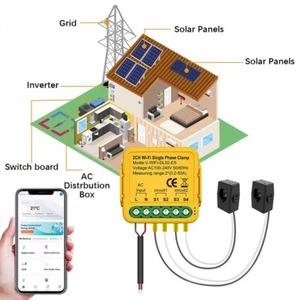 Interruptor WiFi Inteligente Tuya con Medidor de Energía Monitor Consumo de Energía Fácilmente 80A - Imagen 1 de 17