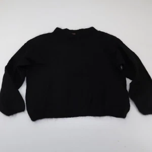 Pullover Angelic Free People para mujer talla pequeña negro mezcla de alpaca globo - Imagen 1 de 6