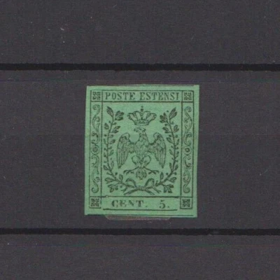 Italy stamps Modena 1852 - 5 C very rare - Image 1 of 2