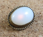Antique Victorian Yellow Gold Filled Small 3/4" Oval Pin Opal Gemstone #408