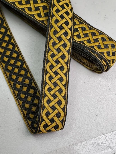 Celtic Woven Knot 3/4" wide Fabric Trim sold by the yard - Image 1 of 1