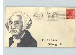 VALLEY FORGE, 1928 Hand Painted pic George Washington, # 645 # 1 of 1, FDC - Bild 1 von 1