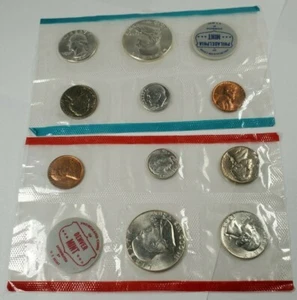 1963 US Mint Uncirculated Set (Philadelphia & Denver) *No Envelope - Picture 1 of 5