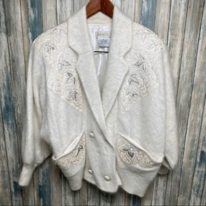 Women’s Jacket sz M Vintage IMAGO Sweater Cardigan Angora/Wool Blend - Picture 1 of 7
