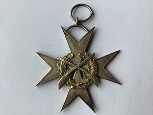 Schützenmed. Kleiner Meister 1927, Silber 900, 18,3 g, 50 x 50 mm als Malteserkr - Bild 1 von 2