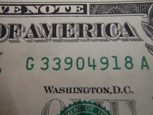 Fancy Serial Number $1 Dollar Bill Birthday Note ~ April 9, 2018...4/9/18 - Picture 1 of 2