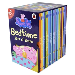 Peppa Pig Bedtime Stories 20 Books Box Set - Ages 0-5 - Hardback By Ladybird - Picture 1 of 5