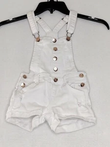 Cutie Patooie Girls Size XS 6/6x White  Multi Pocket/Buttons Overalls - Picture 1 of 7