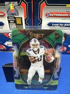 2022 Panini Select - Concourse Green & Yellow Prizm Die-Cut #99 Khalil Shakir - Image 1 of 2