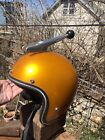Vintage Dot RG-9 Gold Metallic Helmet  Motorcycle Snowmobile Rare Sz M Ornament