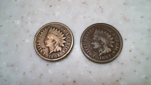 1862 Bronze (G) & 1864 Bronze (G) Indian Head Penny - Bild 1 von 6