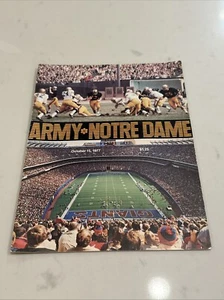 Vintage 1977 Army Notre Dame Football Program Magazine Joe Montana MacAfee - Picture 1 of 9