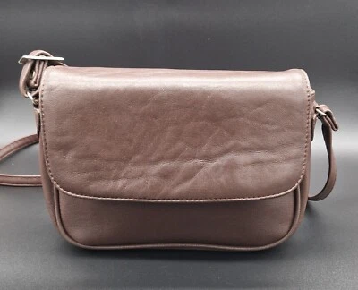 MC Leder Umhängetasche Ledertasche Vintage Retro Tasche Braun - Bild 1 von 4