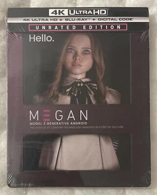 M3GAN / Megan Unrated Steelbook 4K Ultra HD + Blu-Ray + Digital Brand New Sealed - Image 1 of 4