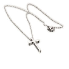 Silver Women Girl Simple Stainless Steel Cross Pendant Chain Small Necklace Gift