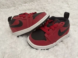 Air Jordan 1 Bred Low Red Black Infant Baby TD SZ 3C 3 Retro 3 4 5 7 11 12 - Picture 1 of 9