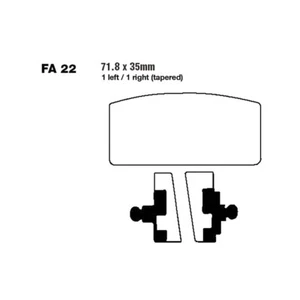 PAIR OF PADS EBC V FA022V FOR BMW 1000 R 100 T 1977-1980 - Picture 1 of 3