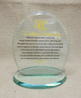 New 50th Wedding Anniversary Glass Display Table Top Sign Plaque 230278