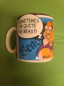 Disney Parks Coffee Cup 12 Oz. Beauty And The Beast Used Very Clean Condition - Picture 1 of 8