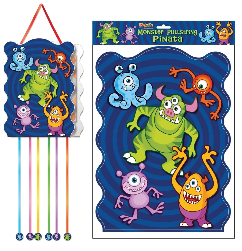 Monster Pullstring Pinata - 40cm x 30cm - Loot/Party Game Toy Kids Hang - Image 1 of 1