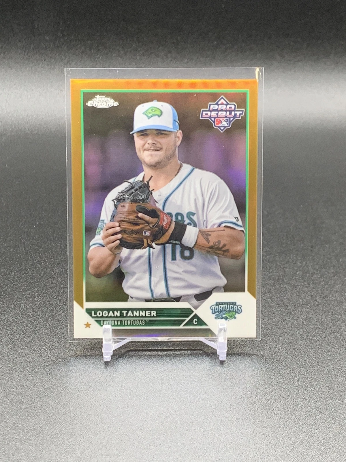 2023 Topps Pro Debut Logan Tanner PDC-52 Gold Refractor /50 | Cincinnati Reds