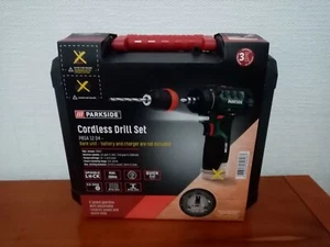 PARKSIDE CORDLESS DRILL SET PBSA 12 D4 NEW IN CASE xx BARE UNIT XXX - Picture 1 of 2