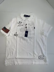 POLO RALPH LAUREN Classic Fit Graphic Mesh Poloshirt Kurzarm Weiß Herren XL* - Bild 1 von 9