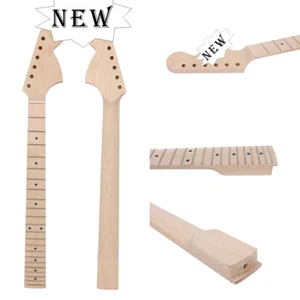 DIY Maple Guitar Neck 22 Frets 25.5" Electric Guitar Parts BIG head dot inlay - Picture 1 of 8