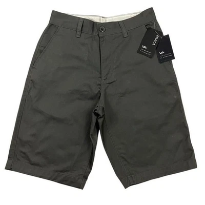Pantalones Cortos RVCA Americana II Para Hombres 28 Gris Elastizados Chino Calce Estándar NUEVO Foto 1 de 4