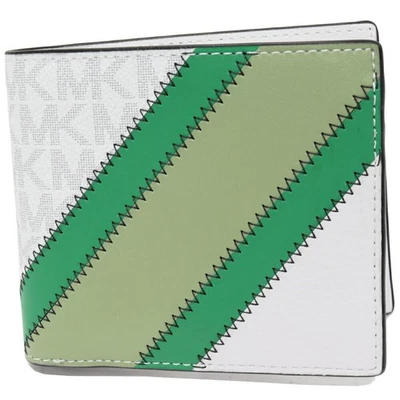 Cartera Michael Kors Plegable con Bolsillo para Monedas PVC Lona Cuero Mujer Verde Uno Foto 1 de 4