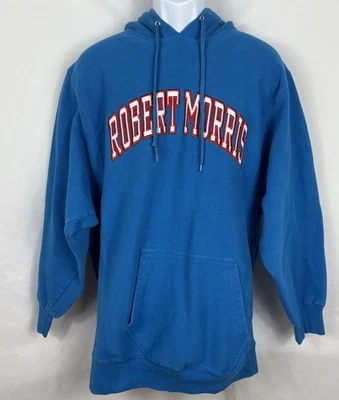 Vintage Steve & Barry’s Robert Morris University Blue Hoodie Sweatshirt Men’s L - Image 1 of 4