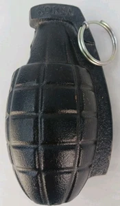 Vintage Original 1950's Cast Iron Practice Gernade, Excellent Condition Black - Picture 1 of 5