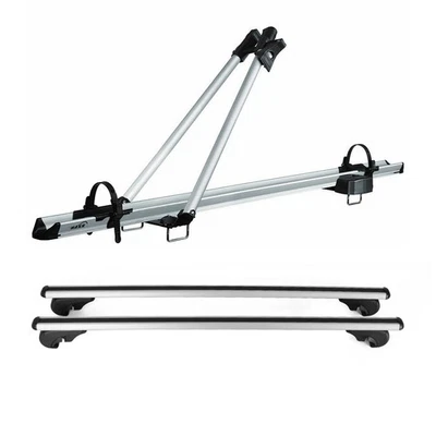 Juego de portabicicletas portabicicletas portabicicletas para Mitsubishi Outlander 2007-2013 plateado 3x Foto 1 de 4