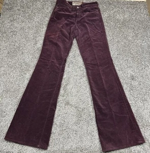 Notify Prunella Pants Womens 27 Corduroy Flare Leg Made in Italy Boho Y2K 90s - Picture 1 of 17
