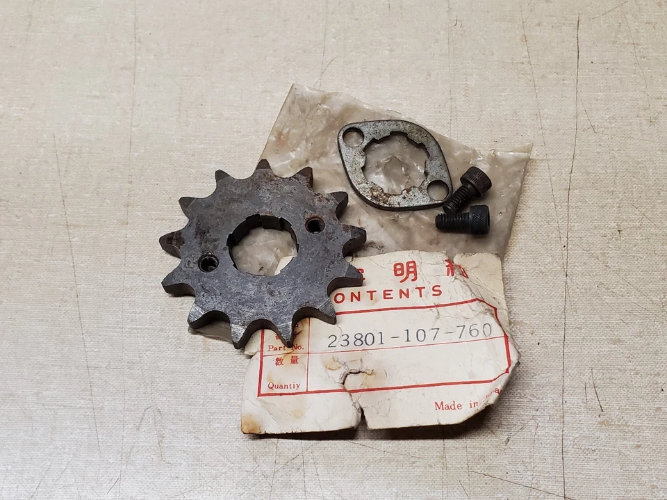 HONDA 23801-107-760 COUNTER SHAFT SPROCKET 14 CL90 SL90 CB100 CL100 SL100 XL100 - Image 1 of 2