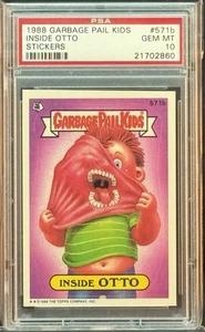 1988 GARBAGE PAIL KIDS SERIES 14 #571B INSIDE OTTO PSA 10 GEM MINT - Picture 1 of 2