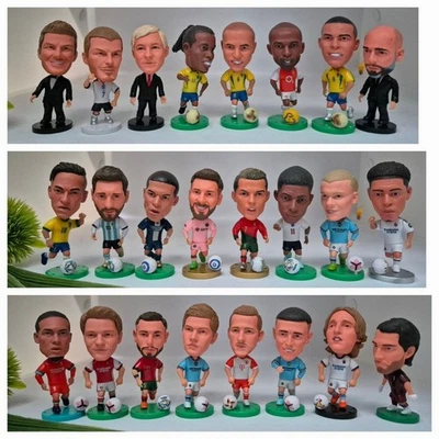 Mini Football Figures Ronaldo Messi Guardiola Ronaldinho Foden Cake Topper Toys - Image 1 of 4