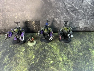 Orks Meganobz Warhammer 40k 3x Painted (#1487) - Image 1 of 4