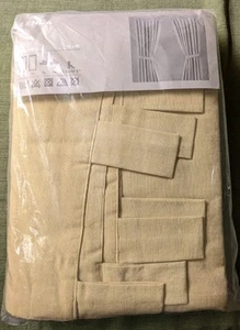 IKEA Lenda Tab Top Curtains Light Yellow Golden NEW in package 501.119.77 - Picture 1 of 5