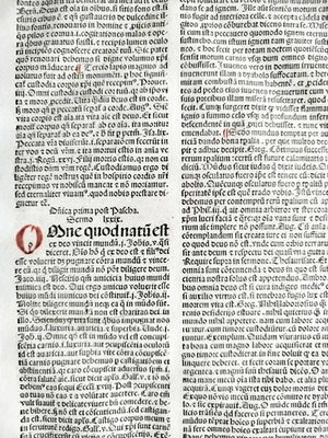 Original Inkunabel-Blatt Paratus Sermones (34) Nürnberg Koberger 1496 - Image 1 of 4