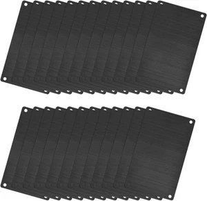 66x45mm Stainless Steel Blank Tags Engraving Blanks with 4 Hole 15Pcs(Dark Gray) - Picture 1 of 7