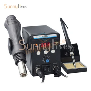 Multifunction 700W Digital Solder Iron Kit Hot Air Gun Rework Soldering Station - Picture 1 of 26