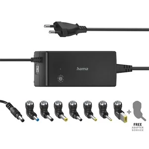 Hama Universal Notebook Netzteil Ladegerät 90W + 8 Laptop Adapter und USB-Buchse - Bild 1 von 4