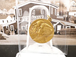 1961 Kennedy/Johnson Innagural Ball Medal JFK 1/10 10K Gold 24mm SP3641 - Picture 1 of 2