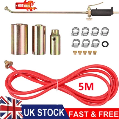 Long Arm Propane Butane Gas Torch Burner Blow Kit Roofer Roofing Brazing+5M Hose - Image 1 of 4