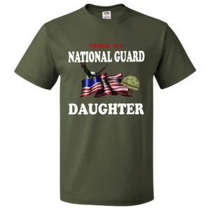 Short Sleeve T-Shirt: "Proud U.S National Guard Daughter" (GDAU) - FREE SHIPPING - Picture 1 of 4