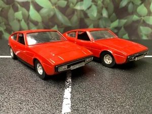 Imperfect 1:24 Diecast Car PAIR BURAGO MATRA SIMCA BAGHEERA Red No Box AS-IS - Picture 1 of 17