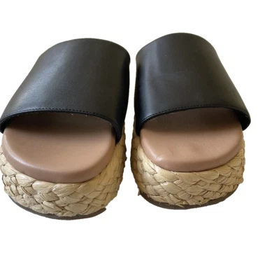 Sandalia Sam & Libby Mujer TALLA US 9 Negra/Beige Slide Ingrid Alpargata Cuña Foto 1 de 4