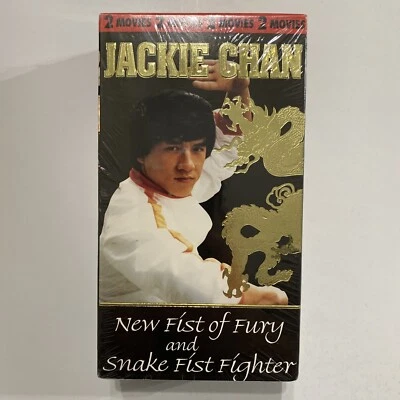 Jackie Chan 2 Movies VHS New Fist of Fury Snake and Fist Fighter 1995 New1 - Image 1 of 2