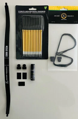 EK ARCHERY RESEARCH SET: limb Cobra 80 lbs + 12 alu bolts, string, 4 caps,lube, spareparts EkArchery